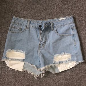 Ripped Jean shorts